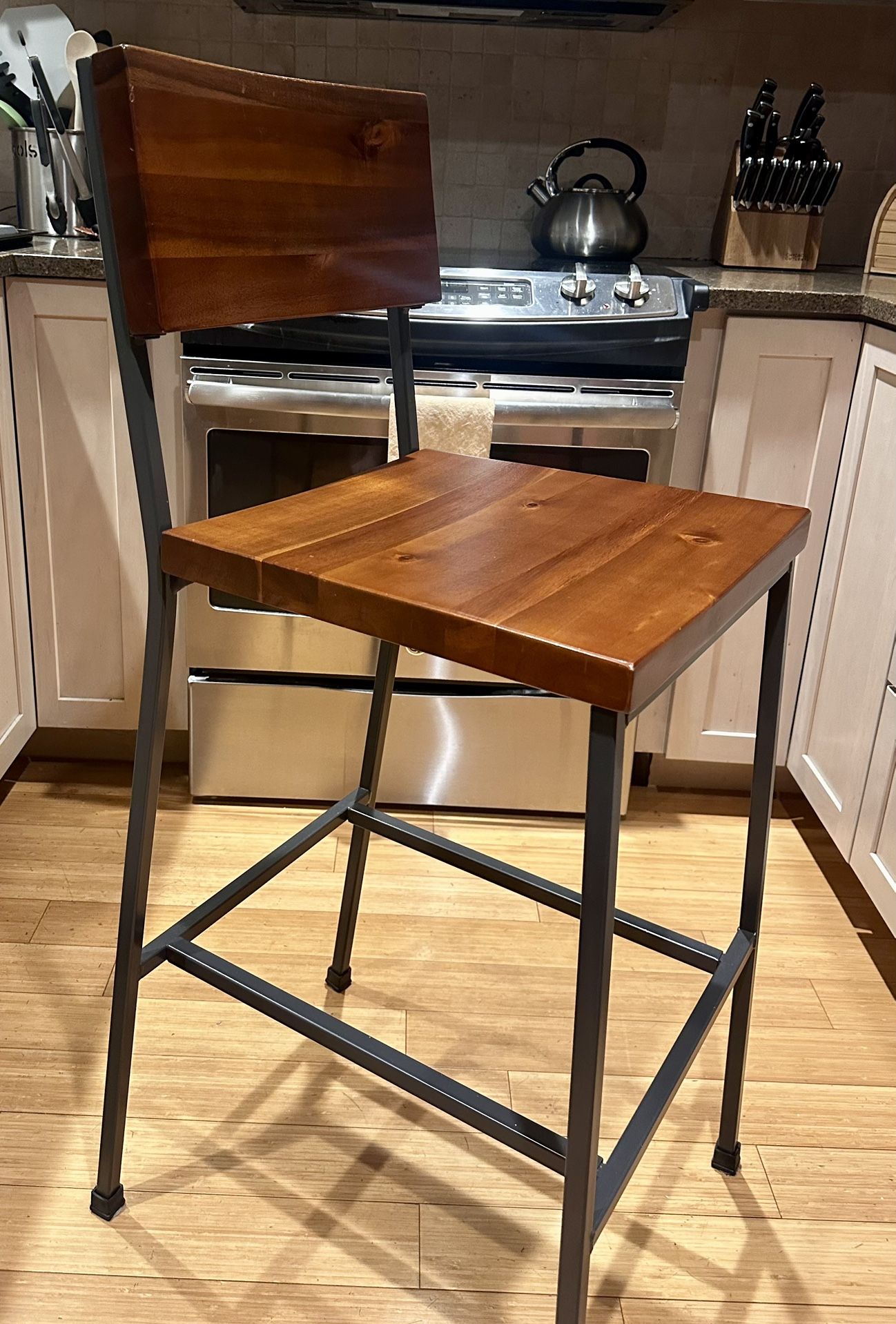 WEST ELM INDUSTRIAL BAR STOOLS