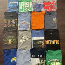 Boys T-shirt Nike, Fortnite, Star Wars, St Patrick Day, Polo Ralph Lauren And Other