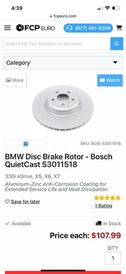BMW disk brake rotor
