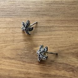 Sterling Silver Marcasite, Star Fish Earrings