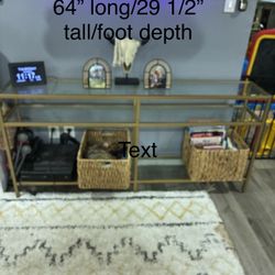 Gold Console Or Entry Way Table $100