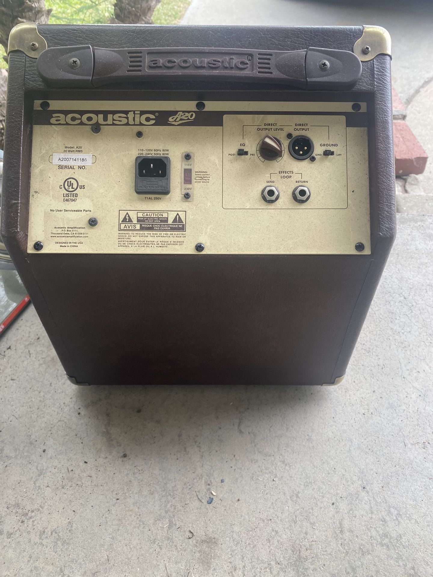 Acoustic A20 Guitar Amplifier – Barely Used 🎸