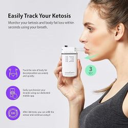 KETOSCAN Mini V2 Breath Ketone Meter, Diet & Fitness Tracker | Monitor Your Fat Metabolism, Level of Ketosis on Low carb, Ketogenic or Any Nutrition &