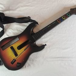 Guitar Hero Red Octane Sunburst Wireless Guitar Controller Nintendo Wii 