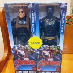 Winter Soldier & Black Panther (2 Pack) NEW