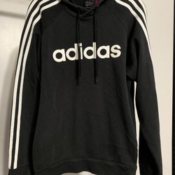 ***CASH ONLY***/PICK UP OAK CLIFF - Sz: Small $30 Black Adidas hoodie with white stripes and logo