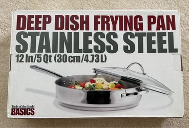 Tools of the Trade Basics Stainless Steel Deep Dish Frying Pan 12in/5Qt
