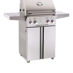 American Outdoor Grill Side Burner Stainless Steel 24 Inch Propane Like New  Barbeque Grill BBQ Smoker 