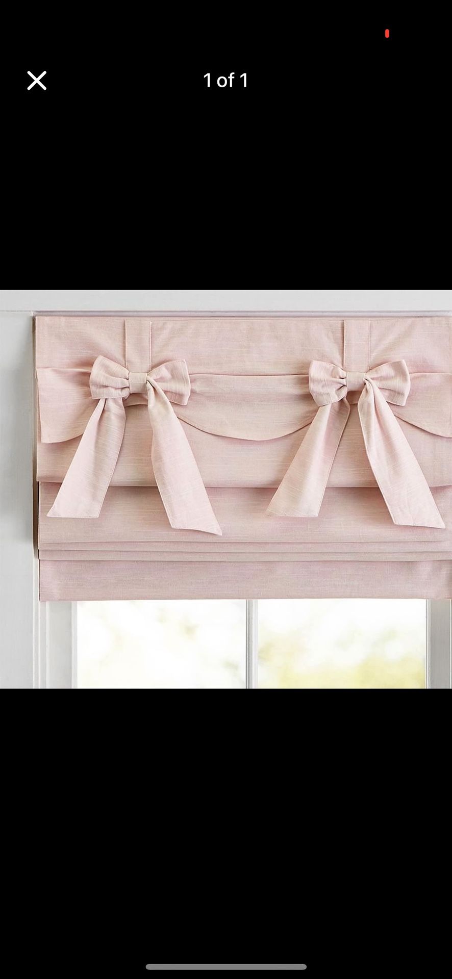 Evelyn Bow Valance Cordless Blackout Roman Shade Pottery Barn (44"x64") Set of Two