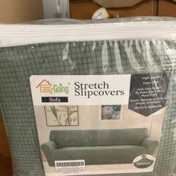 New Sage Slip Cover For 3 Cushion Couch
