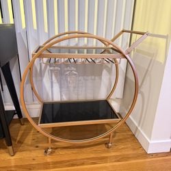 Bar Cart + Wine Glasses 