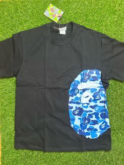 Bape ABC Camo Side Big Ape Head Tee BLACK/BLUE