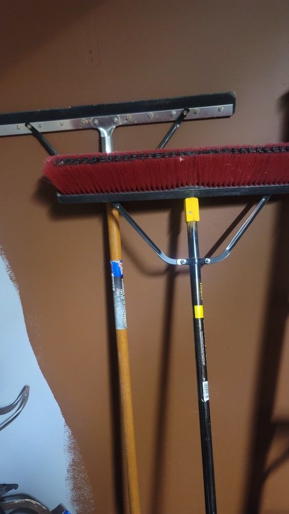 Quickie Floor Squeegee And Squeegee Pushbroom