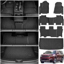 Floor Mats & Cargo Liner for 2022-2026 Jeep Wagoneer 8 Passenger (Non L)