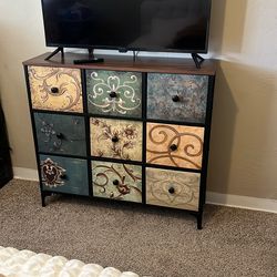 9-Drawer Chest Organizer with Fabric Bins