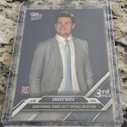 Drake Maye New England Patriots 2024 Topps Now Draft Night Rookie Card
