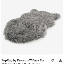 Paw Rug Faux Fur  Orthopedic Dog Bed
