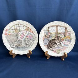 Cat Decorative Plates - Vintage Royal Albert China 