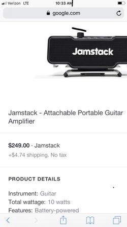 Jamstack portable guitar amplifier