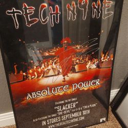 Signed tech absolute power poster framed