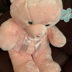 Vtg Aurora Baby Jumbo 36” Pink Comfy Teddy Bear Plush Stuffed Animal Toy Girl
