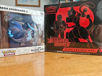 Destined Rivals ETB + Mega Charizard Deck Box