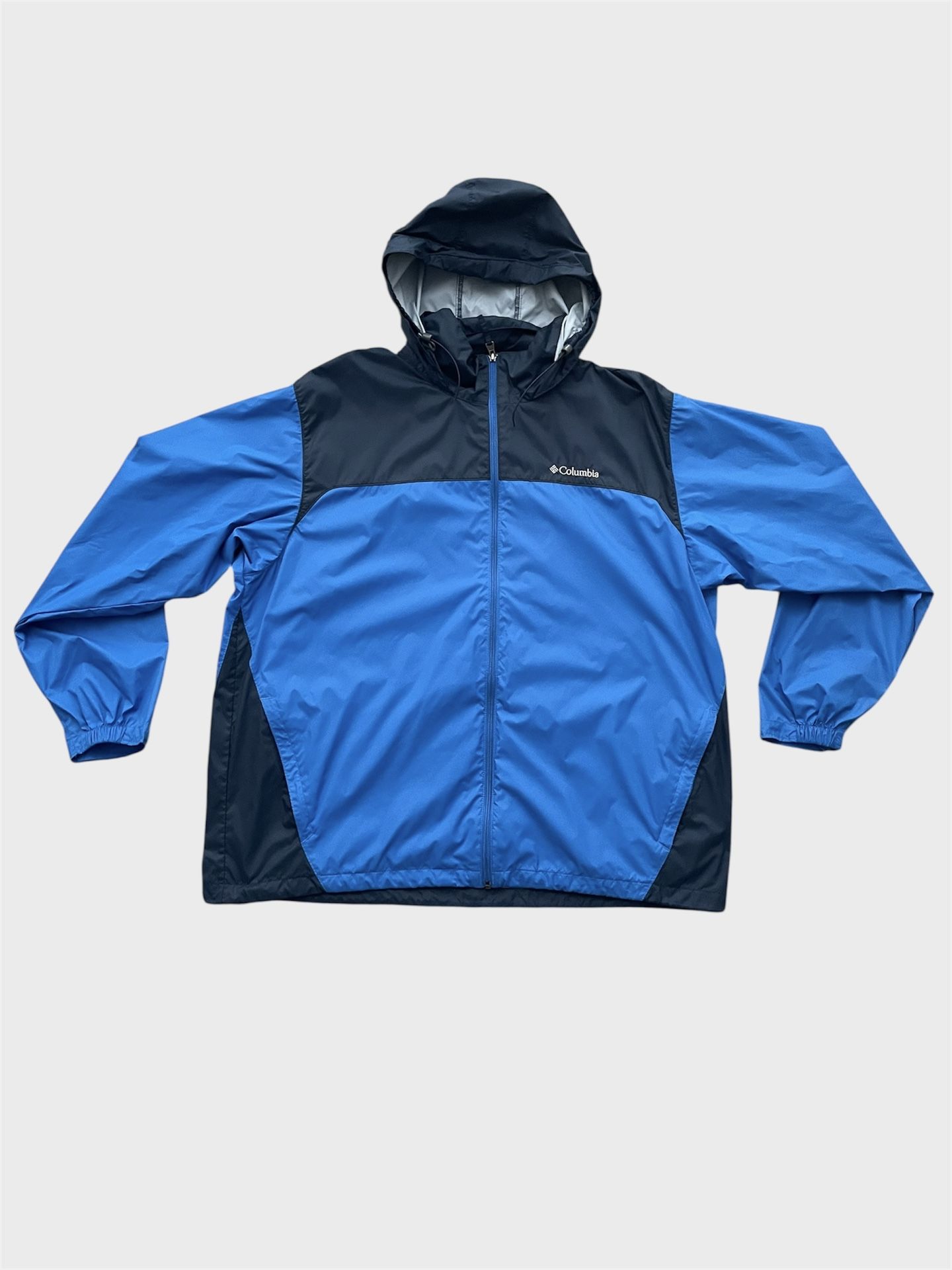 Columbia Blue windbreaker rain jacket Glennaker Lake Size 2XL