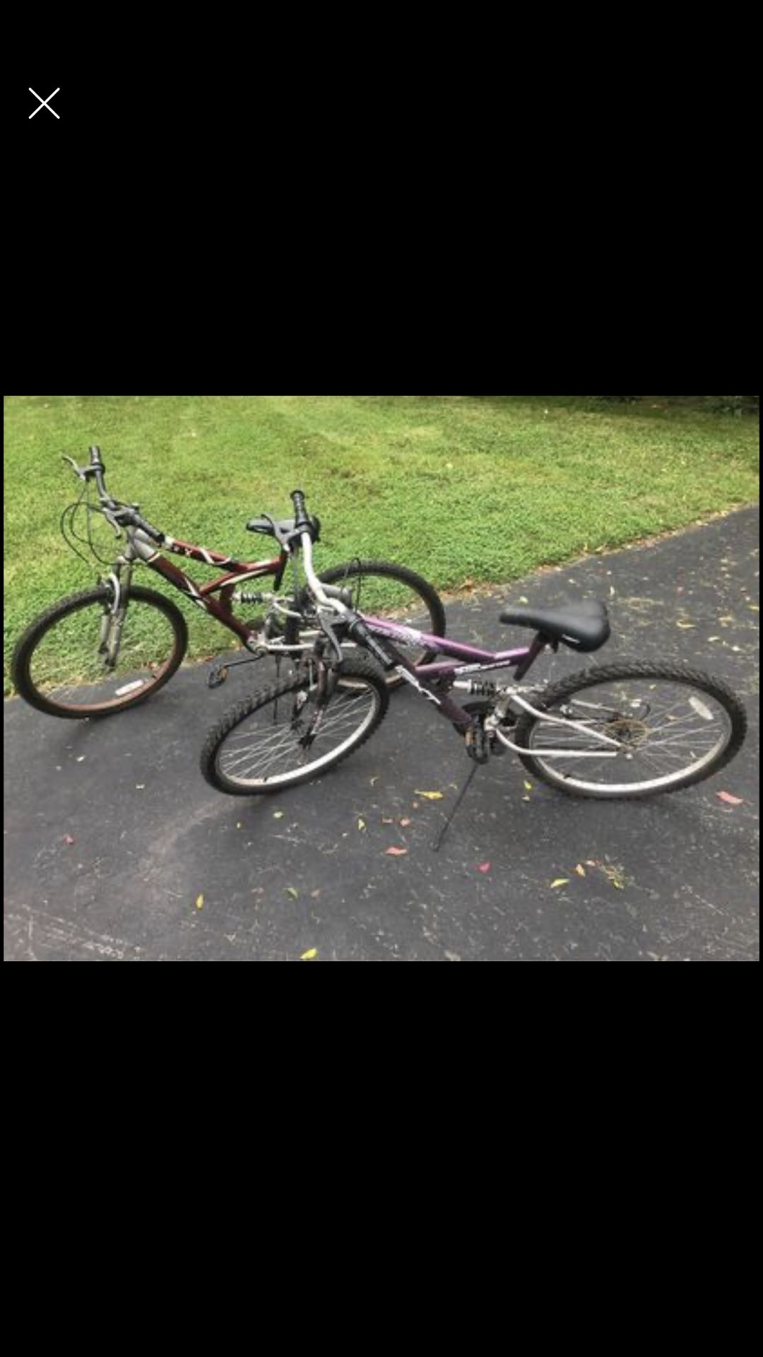 2 Mountain Bikes (1 Men’s/1 Woman’s)