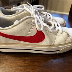 Nike Court Legacy Next Nature Shoes White University Red size 8 