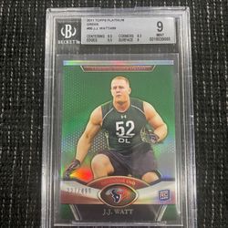 2011 Topps Platinum #86 JJ Watt Green Refractor S/N 227/499 BGS 9