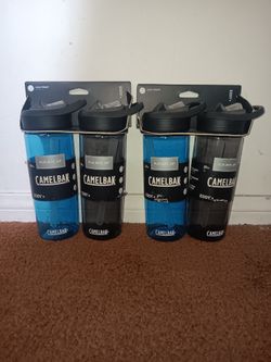 CamelBak Eddy Two 20oz Water Bottles Blue & Black