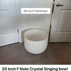 F Note 20 Inch Crystal Singing Bowl