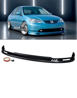 Fits 01-03 Honda Civic 2DR 4DR PU Polyurethane Mugen Style Front Lip