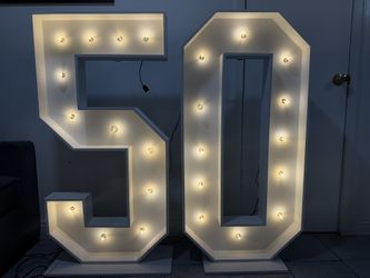 Marquee Numbers With Lights