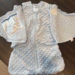 Halo Sleep Sack Swaddle Blue Microfleece 