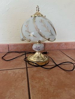Small Glass Metal Decorative Touch Lamp