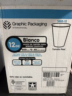 12oz White Paper Hot Cups – Commercial Coffee Cups – 850+ Cups Total
