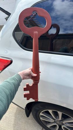 Large Decorative Red Key