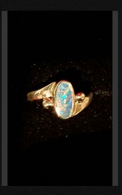 14k Yellow Gold Opal Triplet Ring Size 6 - Item # 22
