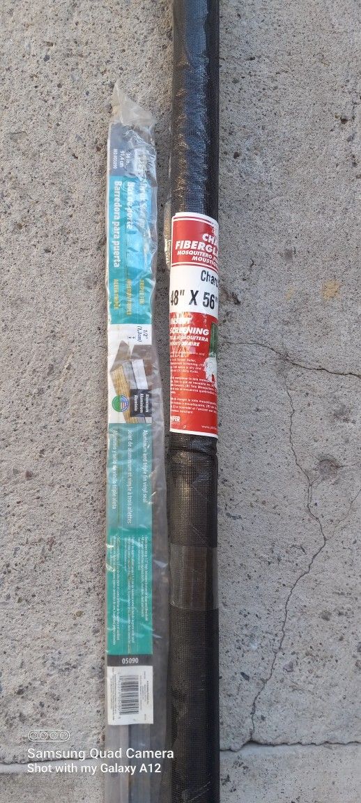 2 New Household Items Door Sweeper And Fiberglass Mesh Screen Door Both For $20