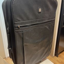 Vintage Leather Luggage Suitcase Antique Large