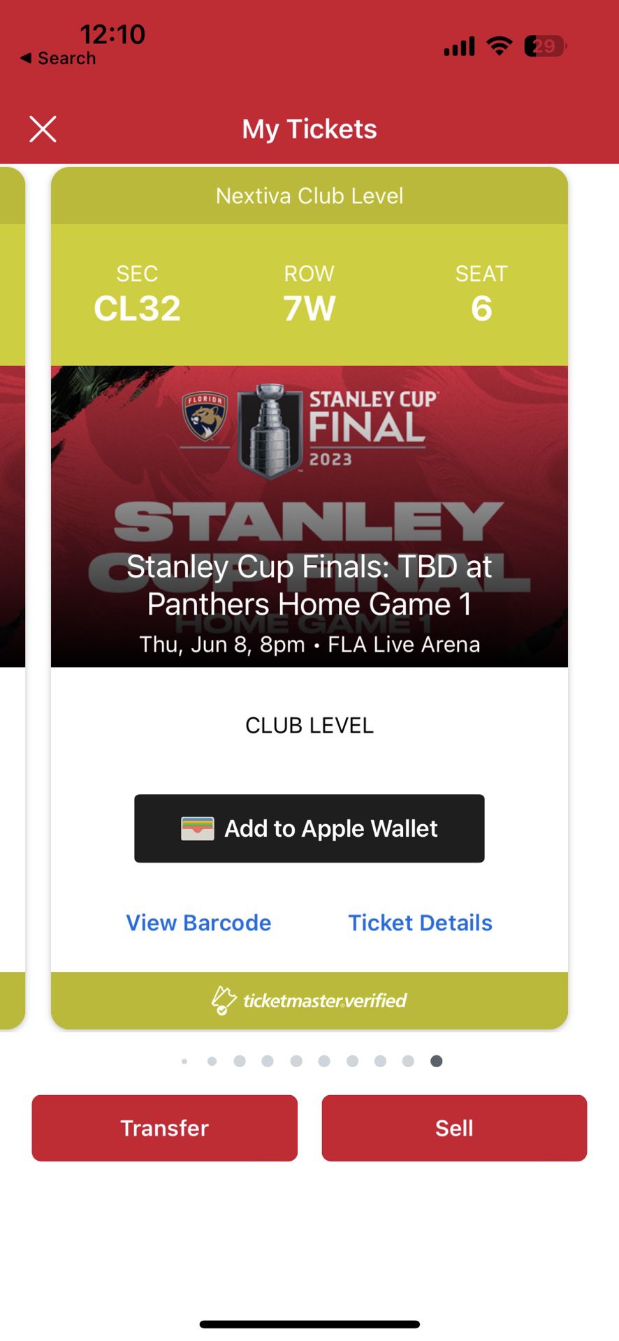 Panthers Vs Knights Club Level 2 Tickets Game 3