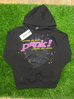 Sp5der Punk Black and Pink hoodie