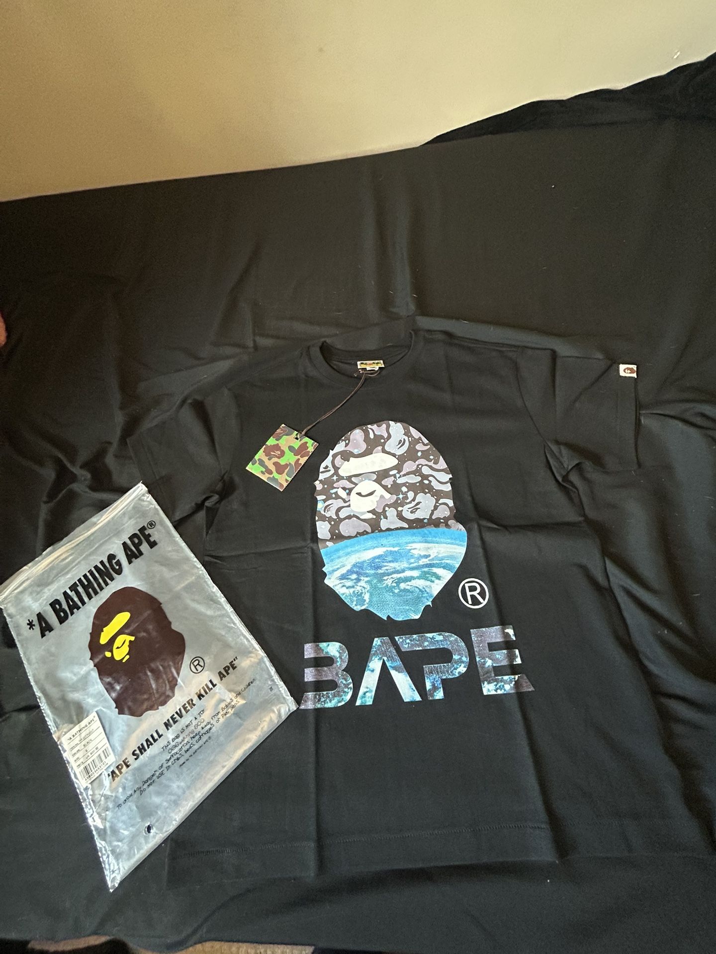Black BAPE t shirt.