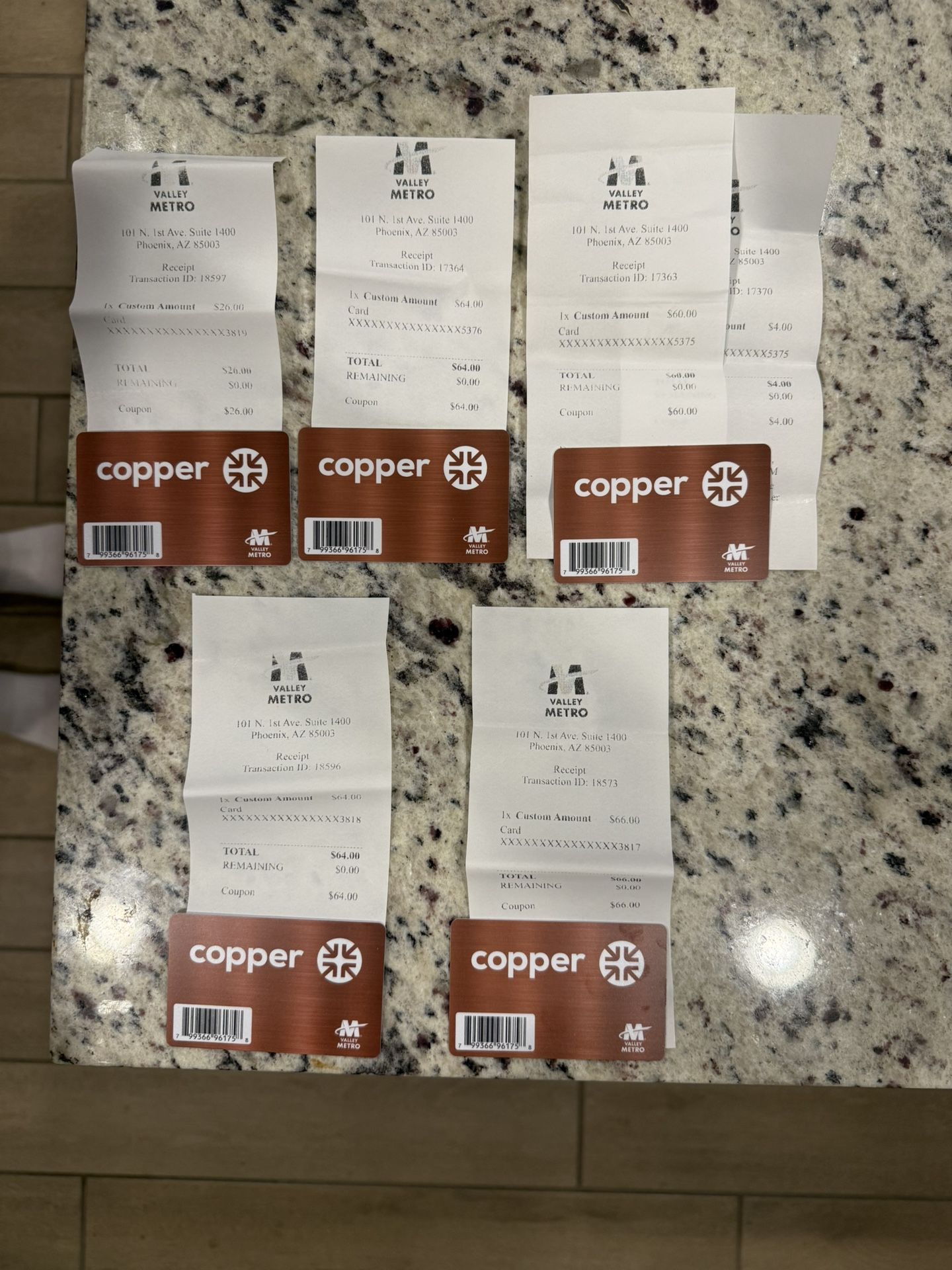 Copper Card Bus Passes