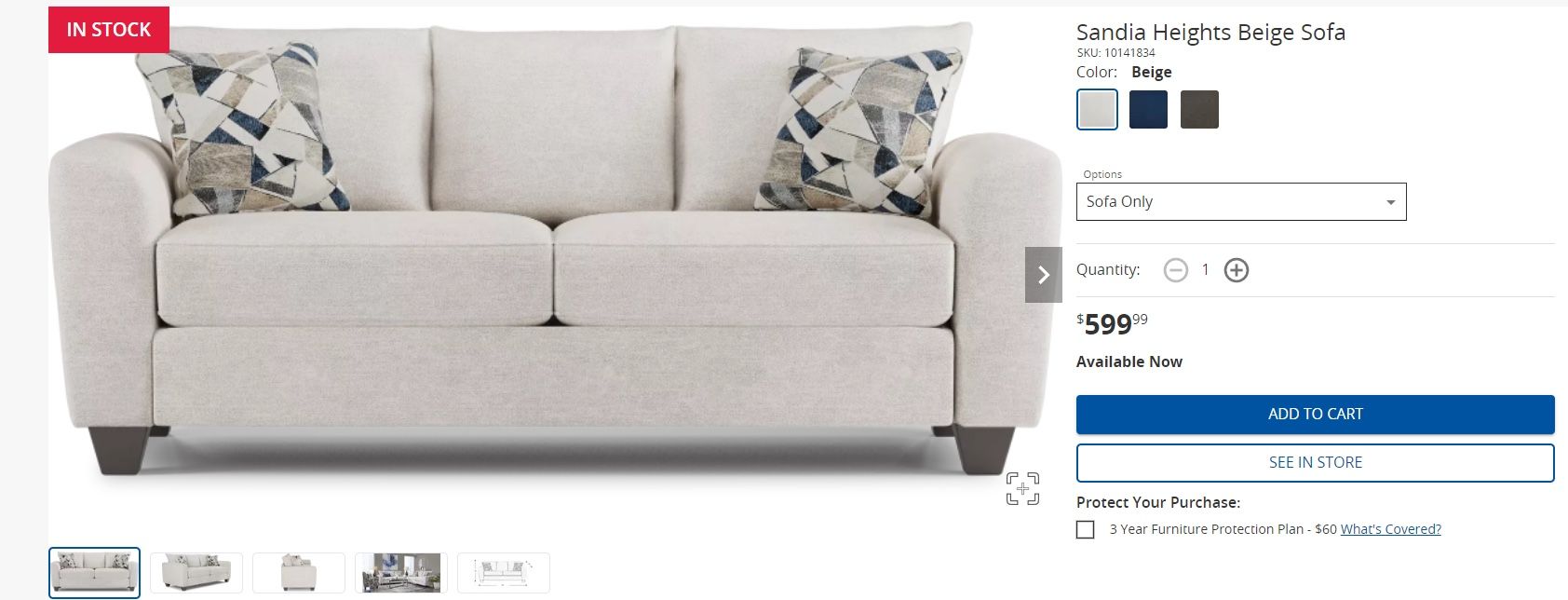Sandia heights beige sofa online