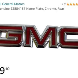 GM Genuine Name Plate, Chrome, Rear