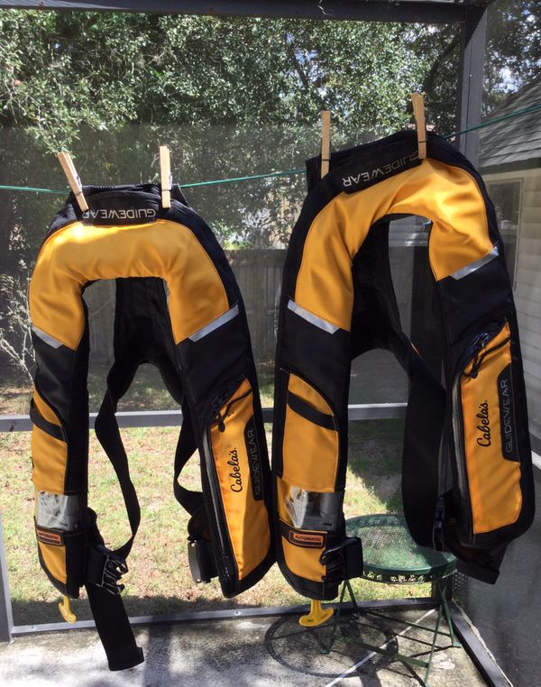 I have 2 Cabela’s Guidewear 3500 Auto PFD life jackets for Sale in Spring Hill, FL OfferUp