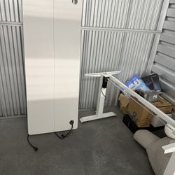 Computer Desk Adjustable Height (White)