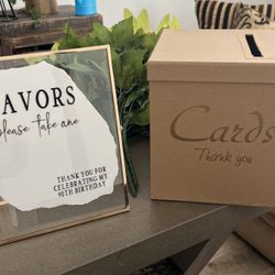 Card Box And Favor Sign